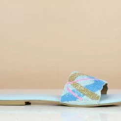 Inc.5 FLAT EMBROIDED MULES