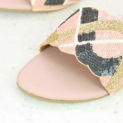 Inc.5 FLAT EMBROIDED MULES SALE