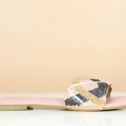 Inc.5 FLAT EMBROIDED MULES SALE