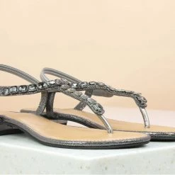 Inc.5 Embroidery EMBROIDED FLAT SANDAL