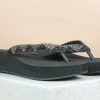 Inc.5 EMBROIDED RUBBER PLATFORM THONG