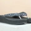 Inc.5 SALE EMBROIDED RUBBER PLATFORM THONG