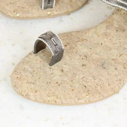 Inc.5 SALE EMBROIDED VEDGE HEEL TOE POST