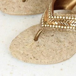 Inc.5 VEDGE HEEL EMBROIDED THONG SALE