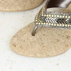 Inc.5 SALE VEDGE HEEL EMBROIDED THONG