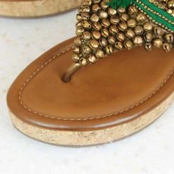 Inc.5 Embroidery EMBROIDED PLATFORM THONG