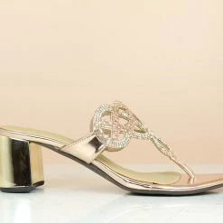 Inc.5 BLOCK HEEL DIAMOND THONG