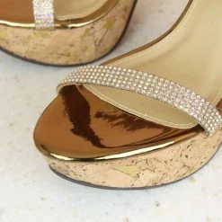 Inc.5 CONE HEEL DOUBLE STRAP DIAMOND MULES
