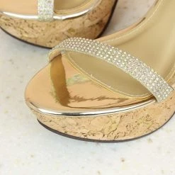 Inc.5 CONE HEEL DOUBLE STRAP DIAMOND MULES