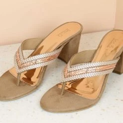 Inc.5 BLOCK HEEL DIAMOND THONG