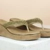 Inc.5 EMBROIDED PLATFORM THONG 1 Inc.5 EMBROIDED PLATFORM THONG