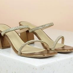 Inc.5 BLOCK HEEL DOUBLE STRAP DIAMOND Inc5