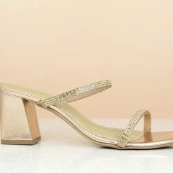 Inc.5 Inc5 BLOCK HEEL DOUBLE STRAP DIAMOND
