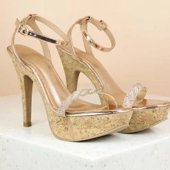 Inc.5 CONE HEEL DIAMOND ANKLE STRAP Inc5