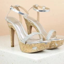 Inc.5 CONE HEEL DIAMOND ANKLE STRAP