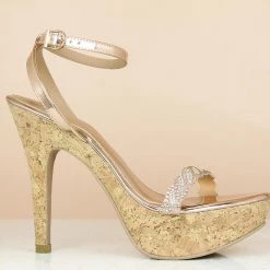 Inc.5 Inc5 CONE HEEL DIAMOND ANKLE STRAP