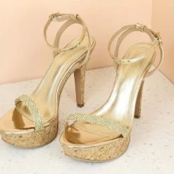 Inc.5 Inc5 CONE HEEL DIAMOND ANKLE STRAP