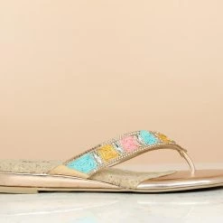 Inc.5 FLAT EMBROIDED THONG SALE 9 Inc.5 FLAT EMBROIDED THONG SALE