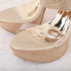Inc.5 CONE HEEL TRANSPARENT-BEIGE Inc5