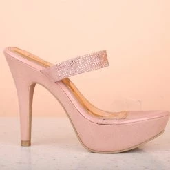 Inc.5 Inc5 CONE HEEL TRANSPARENT-PEACH