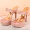 Inc.5 Inc5 CONE HEEL TRANSPARENT-PEACH