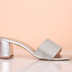 Inc.5 BLOCK HEEL DIAMOND MULES Inc5