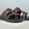 PRIVO By Inc5 MEN LEATHER CROSS STRAP ONE TOE -SLIPPER