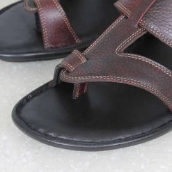 PRIVO By Inc5 MEN LEATHER CROSS STRAP ONE TOE -SLIPPER