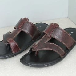 PRIVO By Inc5 MEN LEATHER CROSS STRAP ONE TOE -SLIPPER