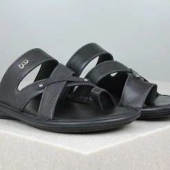 PRIVO By Inc5 LEATHER CROSS STRAP ONE TOE -SLIPPER