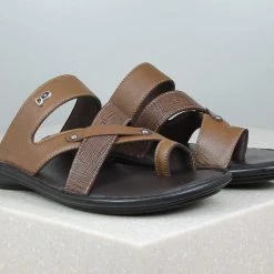 PRIVO By Inc5 LEATHER CROSS STRAP ONE TOE -SLIPPER MEN