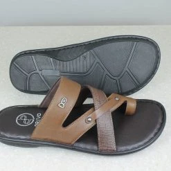 PRIVO By Inc5 LEATHER CROSS STRAP ONE TOE -SLIPPER MEN