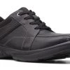 Clarks BRADLEY WALK BLK TUMBLED LEA MEN
