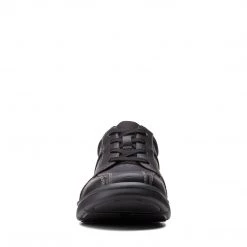 Clarks BRADLEY WALK BLK TUMBLED LEA MEN