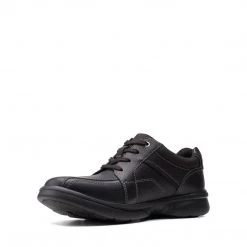 Clarks BRADLEY WALK BLK TUMBLED LEA MEN