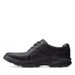 Clarks BRADLEY WALK BLK TUMBLED LEA MEN