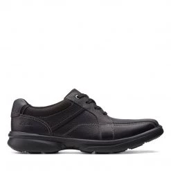 Clarks BRADLEY WALK BLK TUMBLED LEA MEN