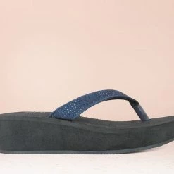 Inc.5 DIAMAND CASUAL THONG-NAVY BLUE