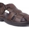 Buckaroo Men's Brown Leather Strollers Sandal