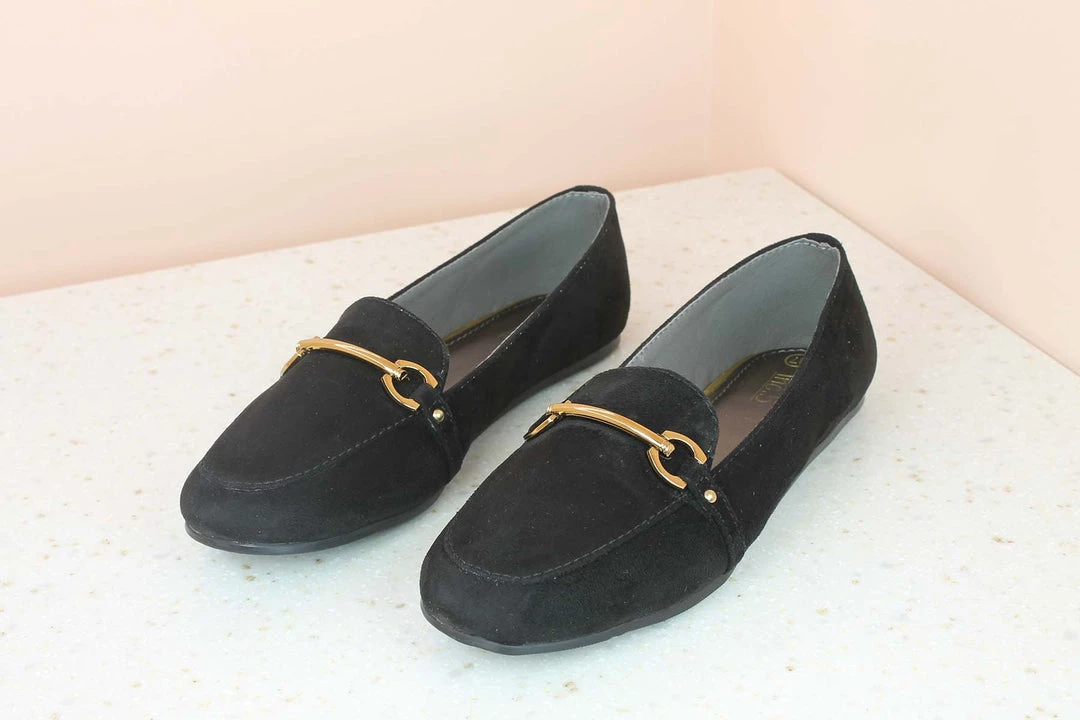 Inc.5 TRIM SUEDE MOCCASIN - BLACK WOMEN 5 Inc.5 TRIM SUEDE MOCCASIN - BLACK WOMEN