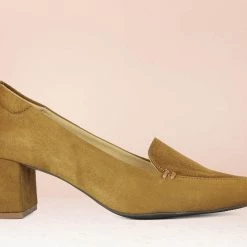 Inc.5 HEELED POINTED TOES-TAN