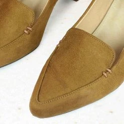 Inc.5 HEELED POINTED TOES-TAN