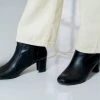 Inc.5 BLOCK FORMAL HEEL BOOTS-BLACK WOMEN