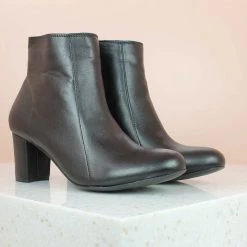 Inc.5 BLOCK FORMAL HEEL BOOTS-BLACK WOMEN