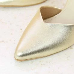 Inc.5 TRANSPARENT STRAP STILETTO PUMPS-GOLD 9 Inc.5 TRANSPARENT STRAP STILETTO PUMPS-GOLD
