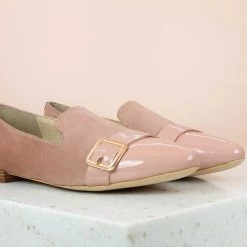 Inc.5 SUEDE FLAT SHOES-PEACH