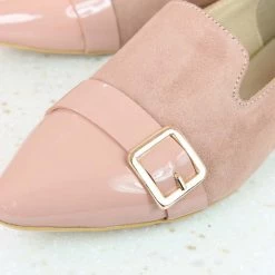 Inc.5 SUEDE FLAT SHOES-PEACH