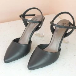 Inc.5 GLASS FORMAL HEEL CLOSE TOE-BLACK