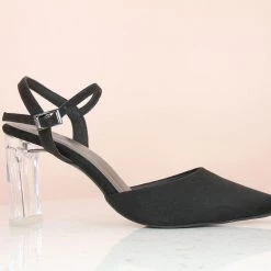 Inc.5 GLASS HEEL CLOSE TOE-BLACK SALE