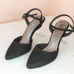 Inc.5 GLASS HEEL CLOSE TOE-BLACK SALE